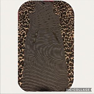 Stripped with neck dress